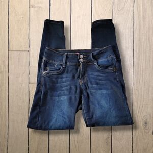 Hailey Made With Love | Blue Dark Wash Skinny Ankle Jean Jeggings (SIZE 3)